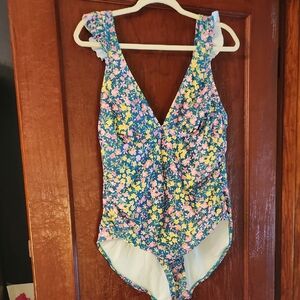 Kona Sol Floral One Piece Swimsuit